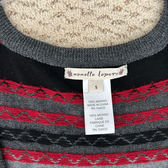 Nanette Lepore Embroidered Merino Wool Sweater - Picture 4 of 5